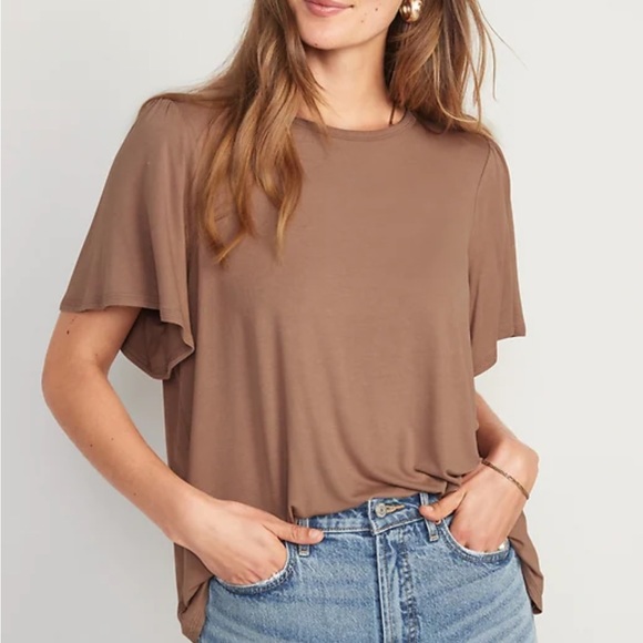 Old Navy Tops - Luxe Flutter Sleeve Top in Earth Large